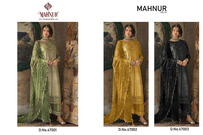 Mahnur Vol 47 Heavy Organza Pakistani Suits Wholesale Clothing Suppliers In India
